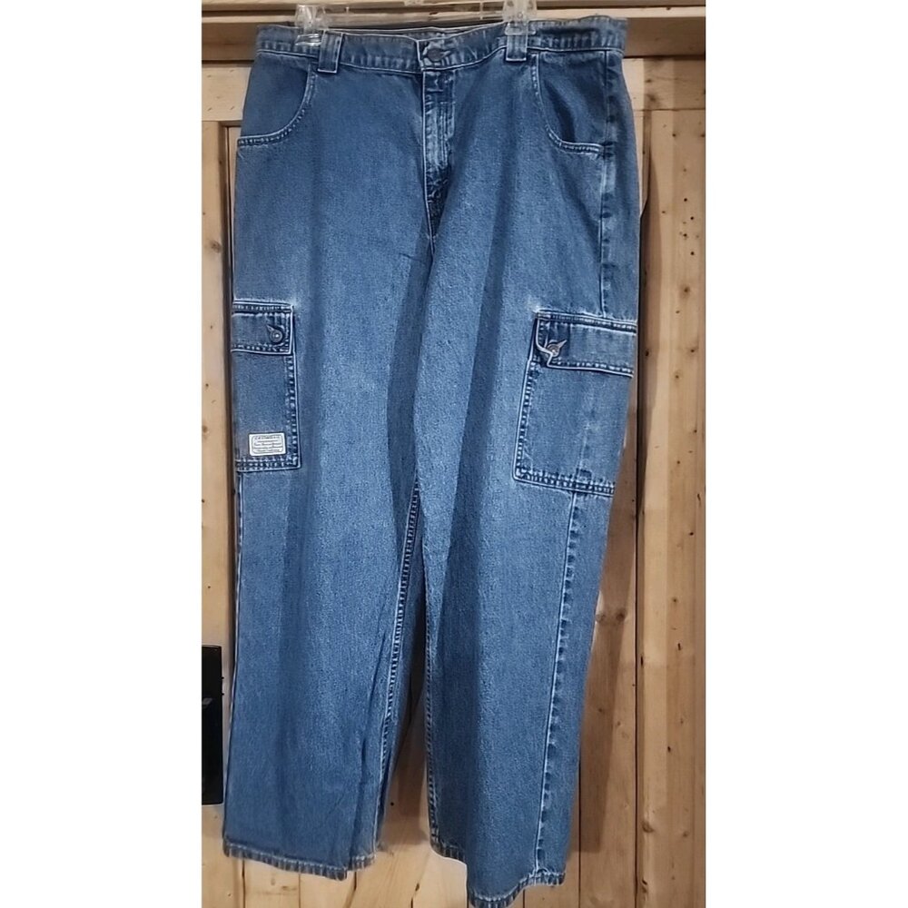 VTG LEVI'S Two Horse BRAND DENIM work Clothing 36 X 30 Measurements Side Pockets